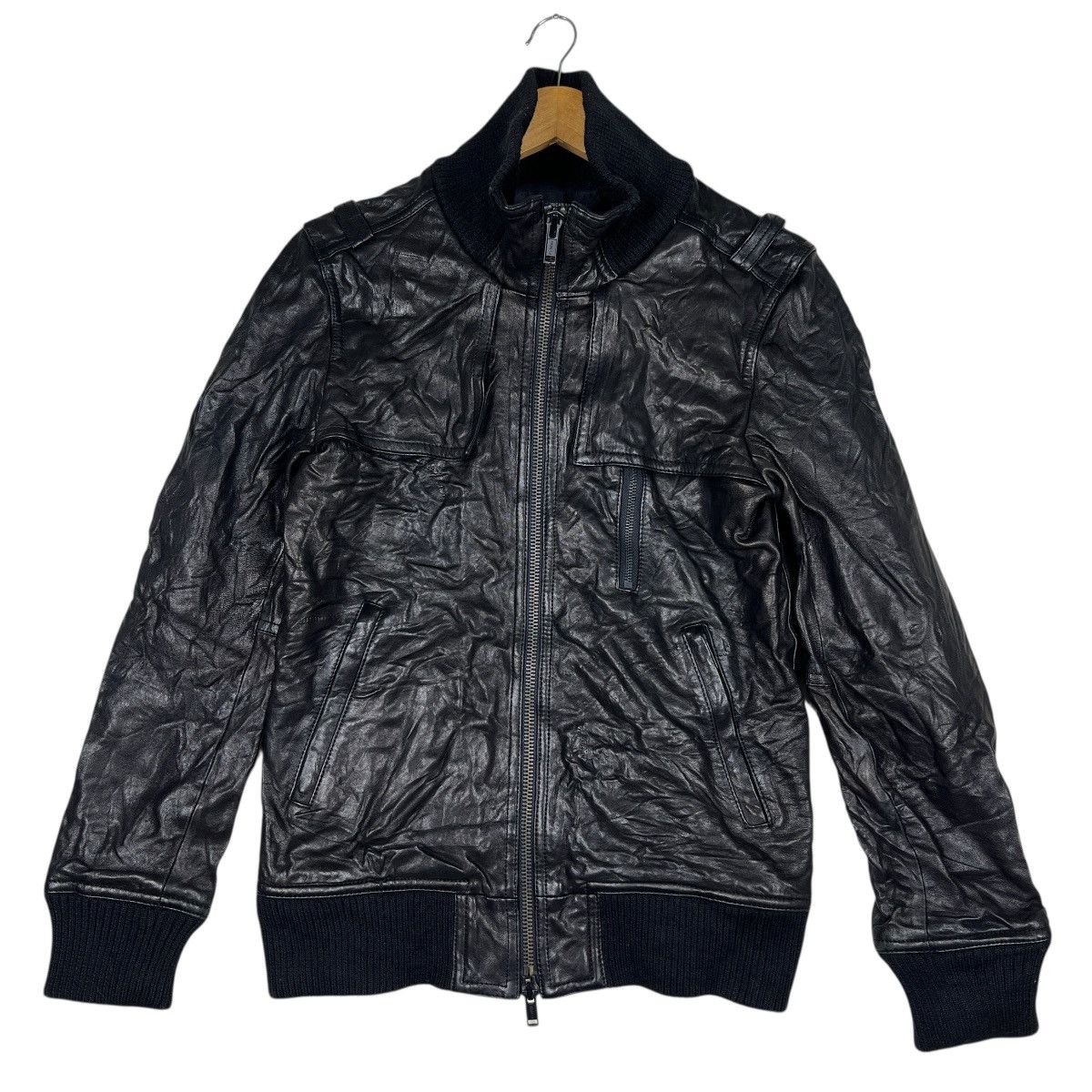 American Rag 🔥 American Rag Cie Leather Moto Rider Bomber Jacket Size US S / EU 44-46 / 1 - 7 Thumbnail