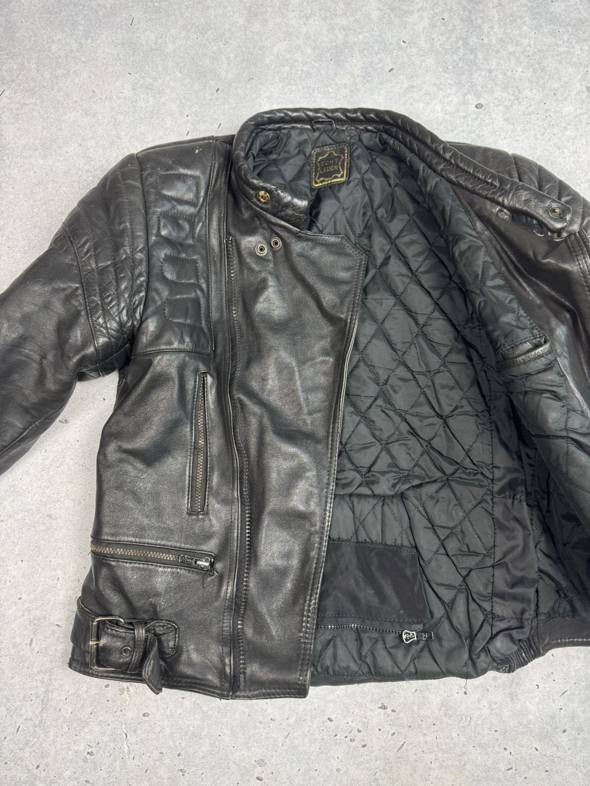 If Six Was Nine 90s Real Leather Biker Jacket Y2K Avant Garde Unisex Size US S / EU 44-46 / 1 - 5 Thumbnail