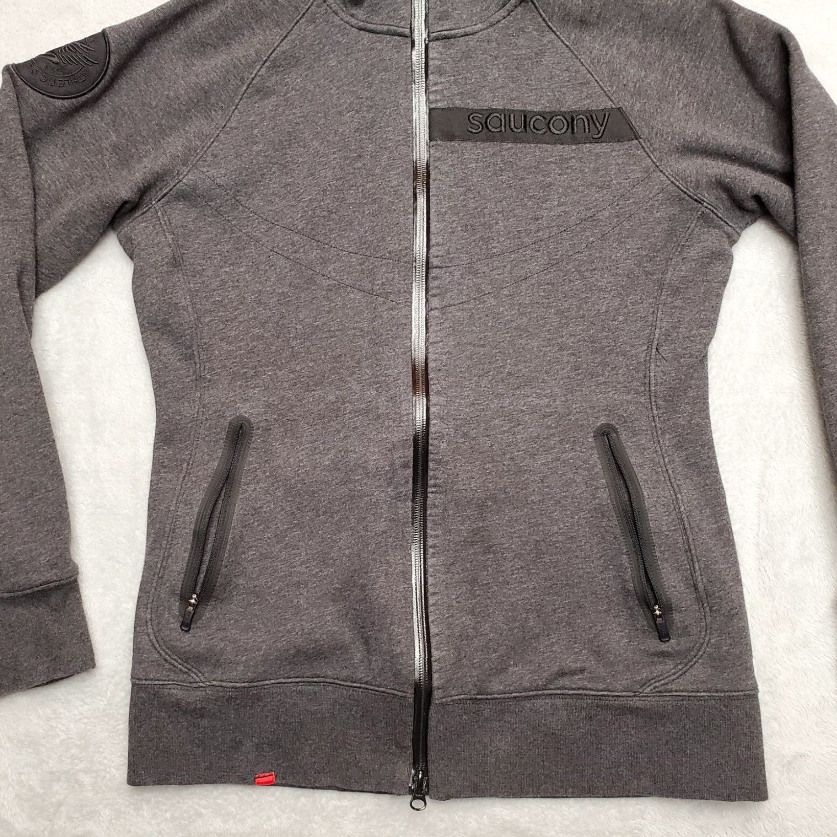 Saucony Saucony Hoodie Womens Gray M Full Zip Hooded Bike Athletic Casual Shirt Size M / US 6-8 / IT 42-44 - 3 Thumbnail