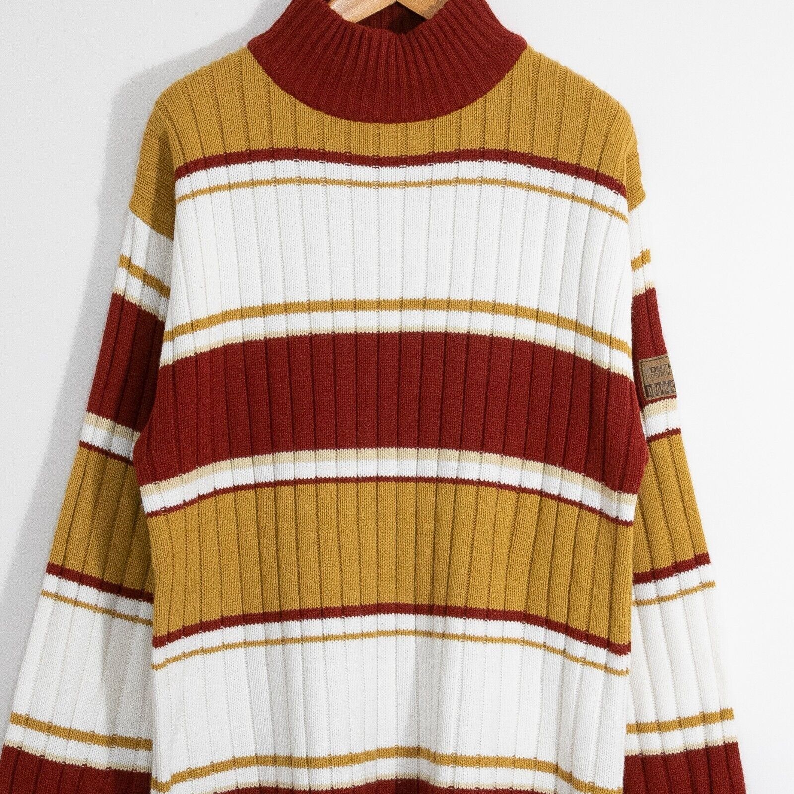 Southpole × Vintage Vintage Southpole Acrylic Striped Sweater Large - Mock Neck Size US L / EU 52-54 / 3 - 2 Thumbnail