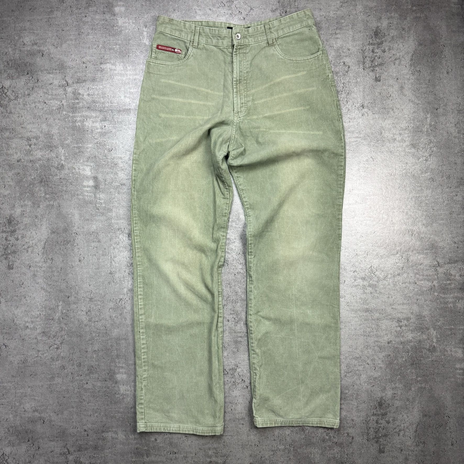 Quiksilver × Vintage Green corduroy trousers vintage Quiksilver Size US 32 / EU 48 - 1 Thumbnail