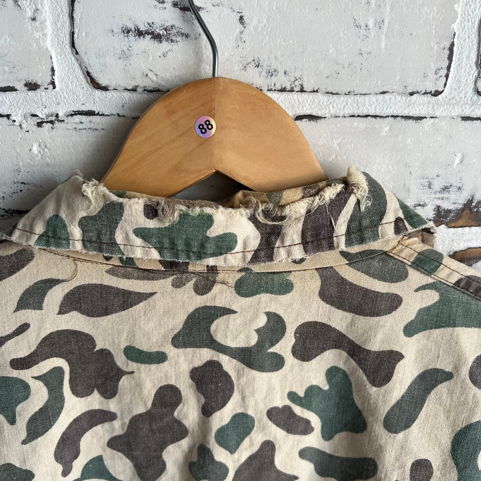 Unknown London Rare Vintage 40's Frog Camo Button Up Jacket Size XXL 24x31 Size US XL / EU 56 / 4 - 14 Thumbnail