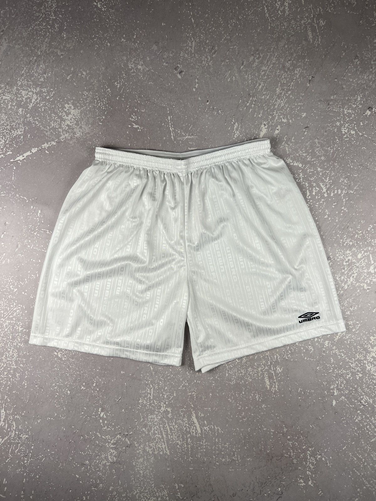 Umbro RARE Vintage Umbro Monogram Shiny Soccer Shorts Blokecore Size US 38 / EU 54 - 1 Thumbnail