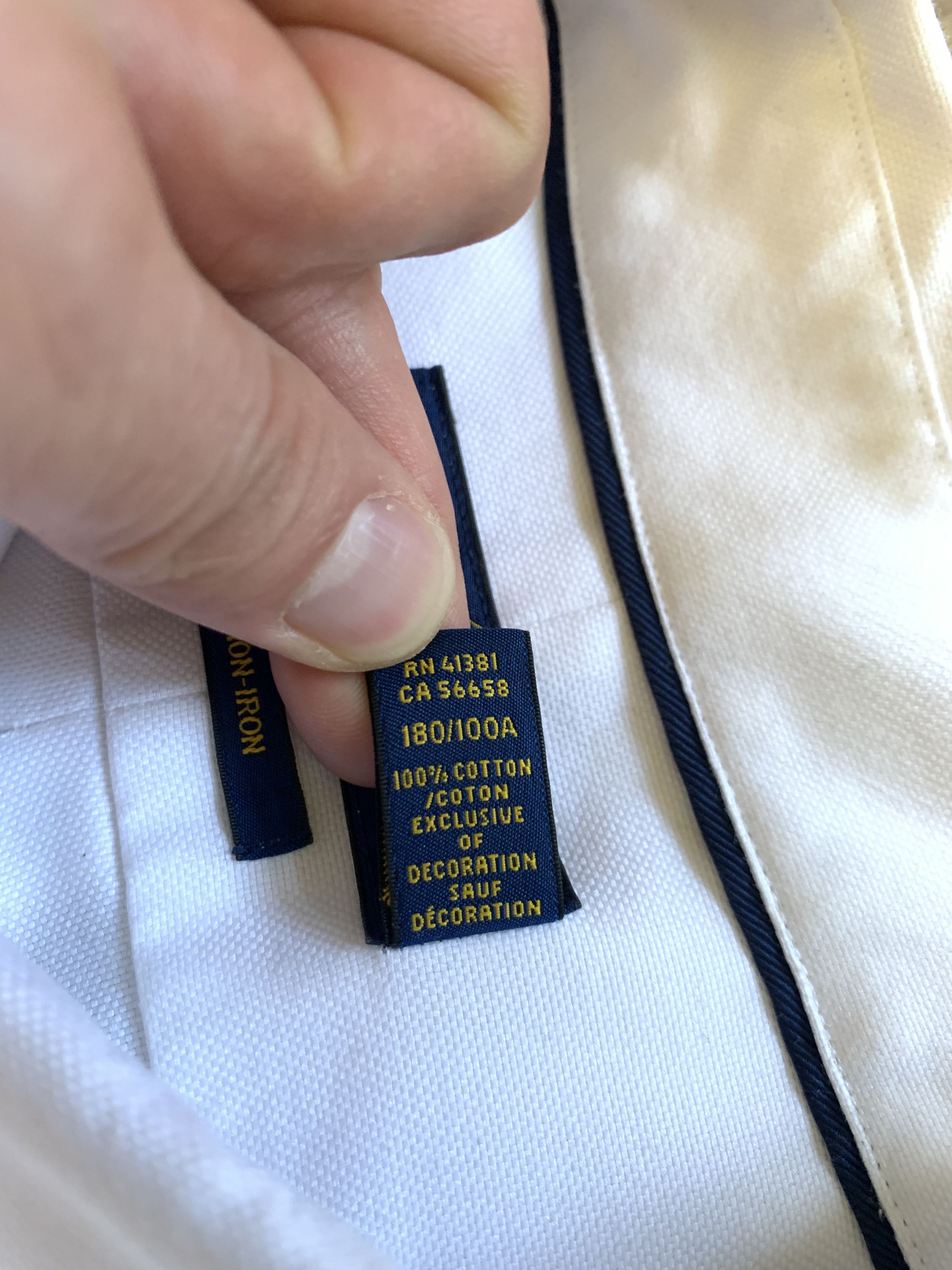 Polo Ralph Lauren Polo Ralph Lauren Non Iron White Cotton Shirt Button Up Size US L / EU 52-54 / 3 - 7 Thumbnail