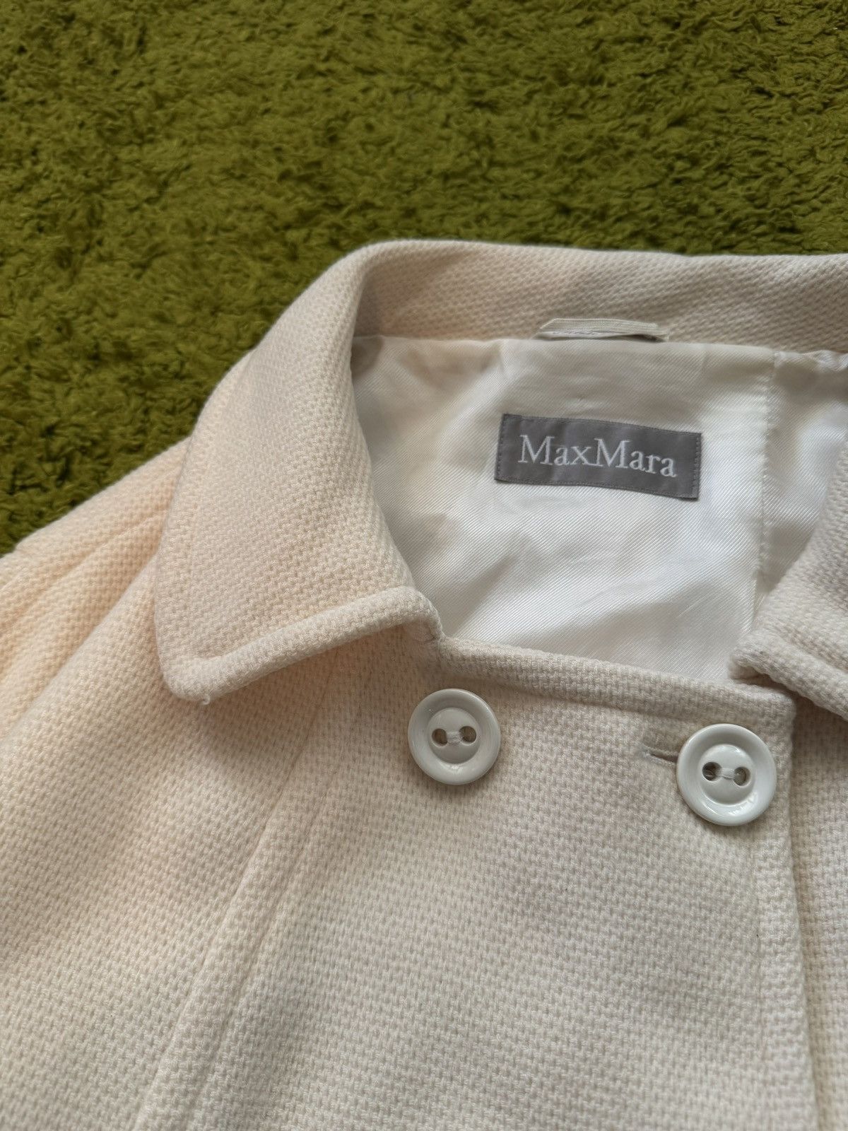Designer × Max Mara × Weekend Max Mara Max Mara beige wool coat jacket Size M / US 6-8 / IT 42-44 - 6 Thumbnail