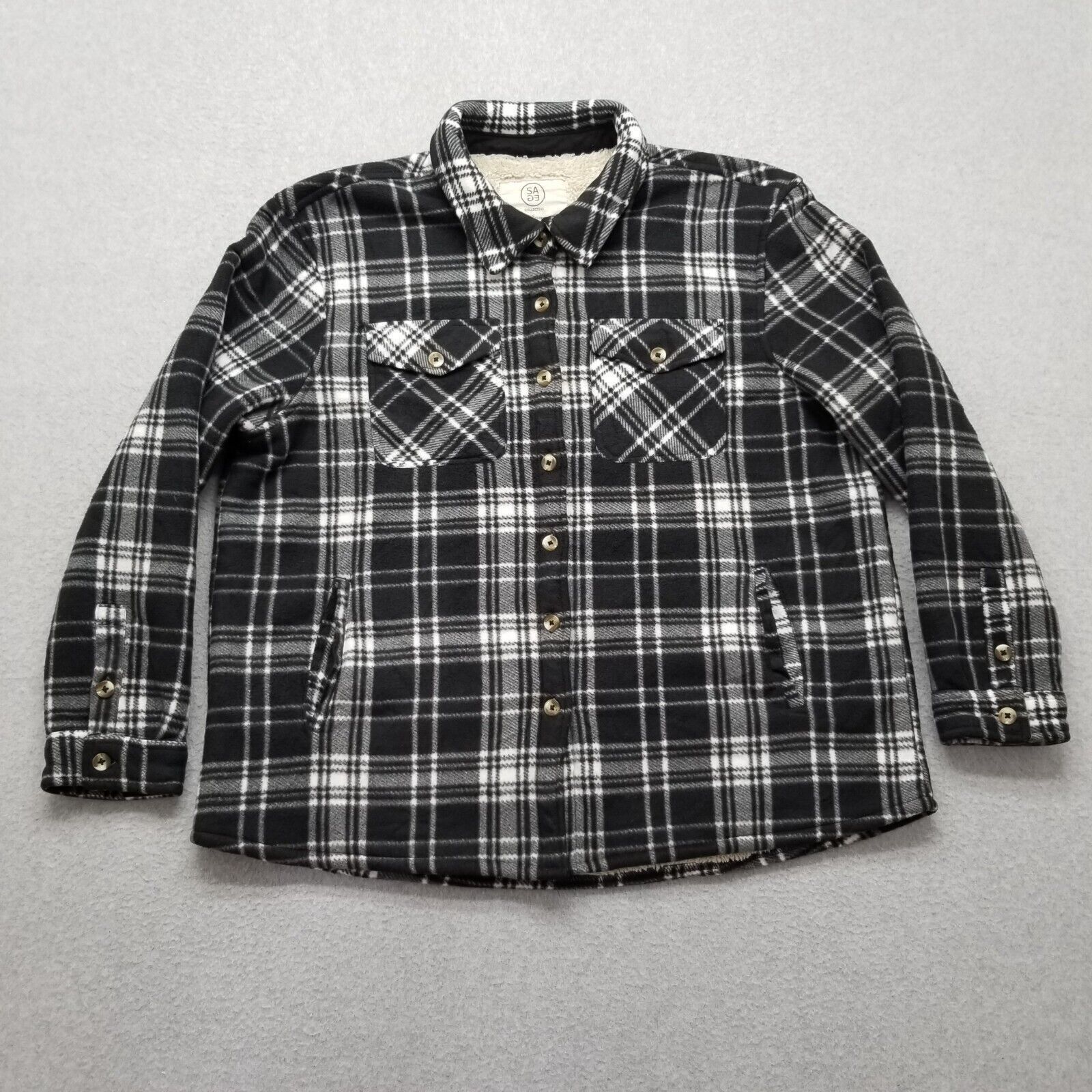 Sage Sage Jacket Womens 2XL Plaid Button Up Pockets Shaket Size XXL / US 16-18 / IT 52-54 - 1 Thumbnail