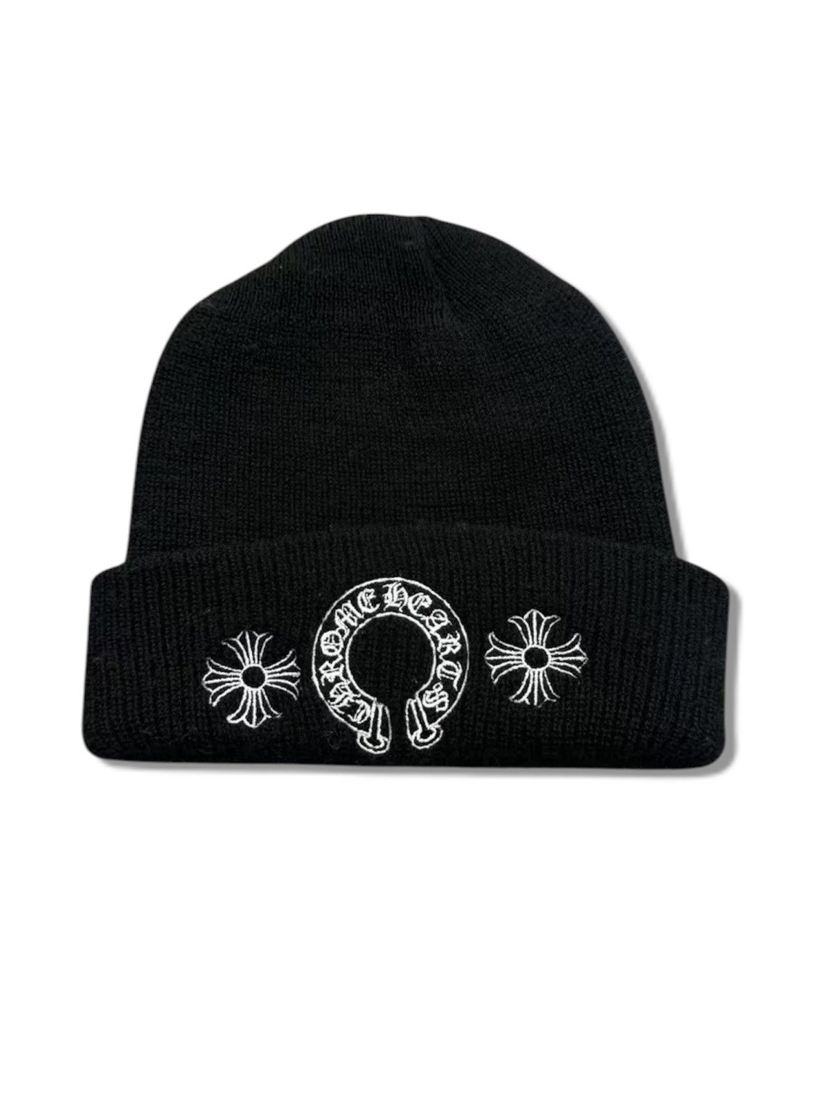 Chrome Hearts Chrome Hearts Horseshoe Beanie Black wool knitted Size ONE SIZE - 1 Thumbnail