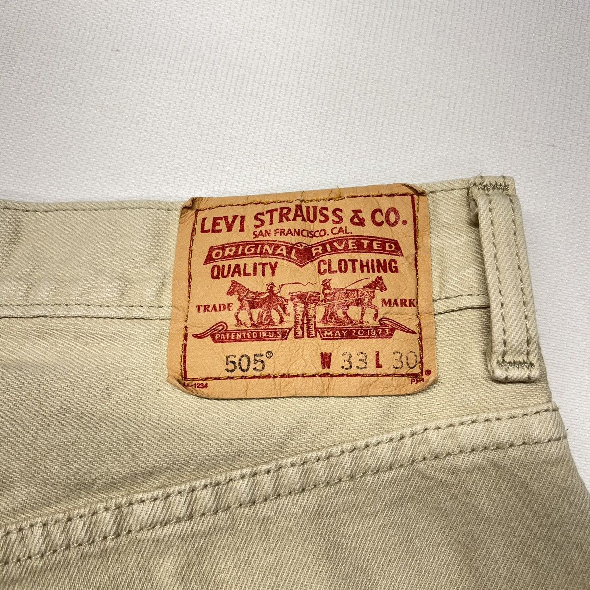 Levi's Levis 505 Jeans Regular Fit Straight Khaki Pants Denim Size US 33 - 15 Thumbnail