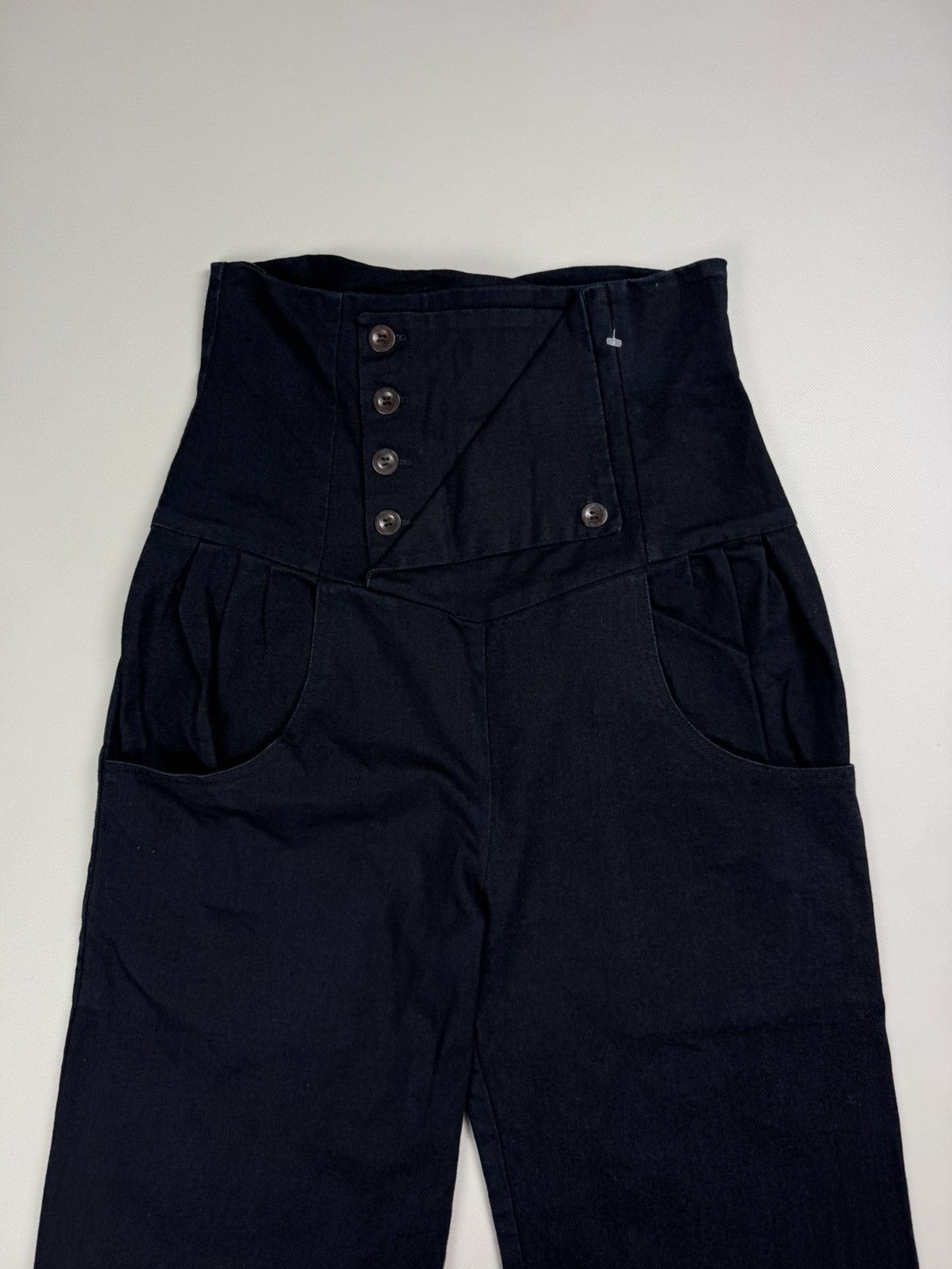 Other Burfitt Avant-Garde High Waist Buckle Back Cropped Jeans Size 30" / US 8 / IT 44 - 7 Thumbnail