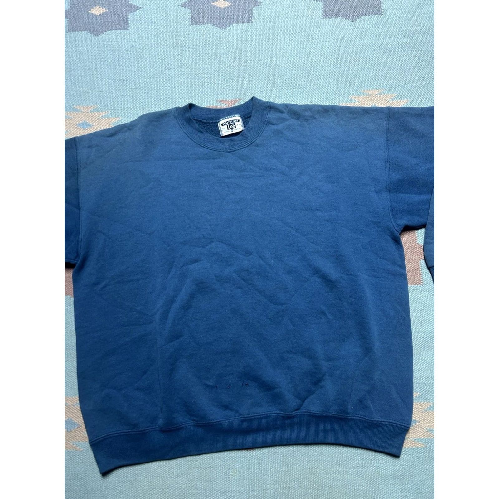 Lee VINTAGE Lee Sweatshirt 90s Heavyweight Crewneck XL Adult Men Blue Gradient Pullover Mens Size US XL / EU 56 / 4 - 2 Thumbnail