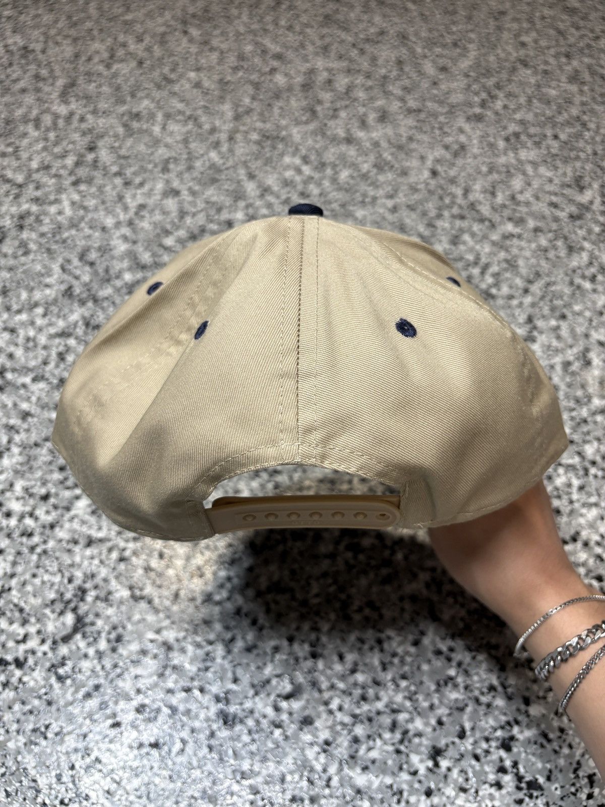 Billy Hill 2021 Billy Hill Tan/Navy “MTGY” Patched Truckers Hat OSFM Size ONE SIZE - 2 Thumbnail