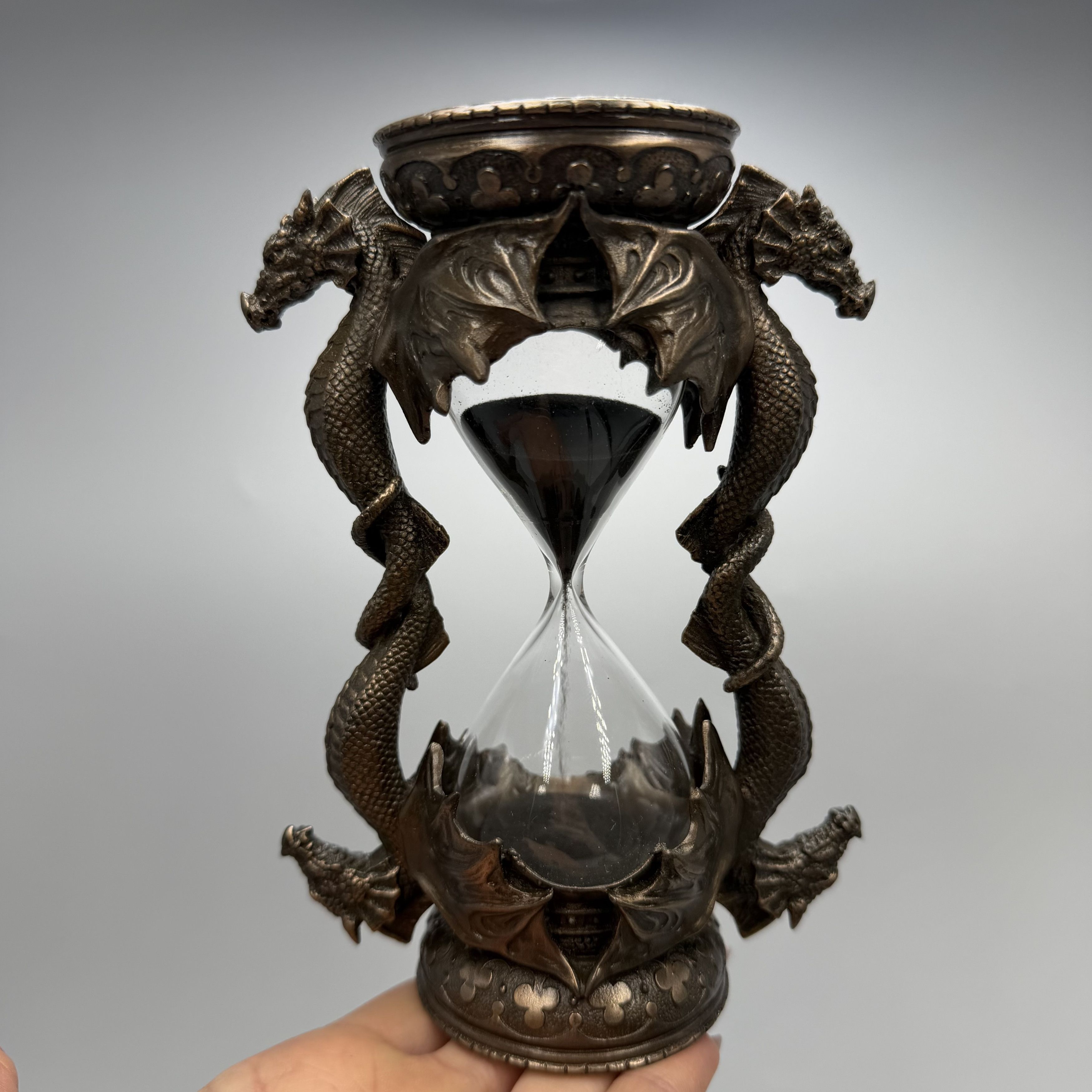 Other Dragon Hourglass Bronze Finish Polystone Sand Timer Size ONE SIZE - 1 Thumbnail