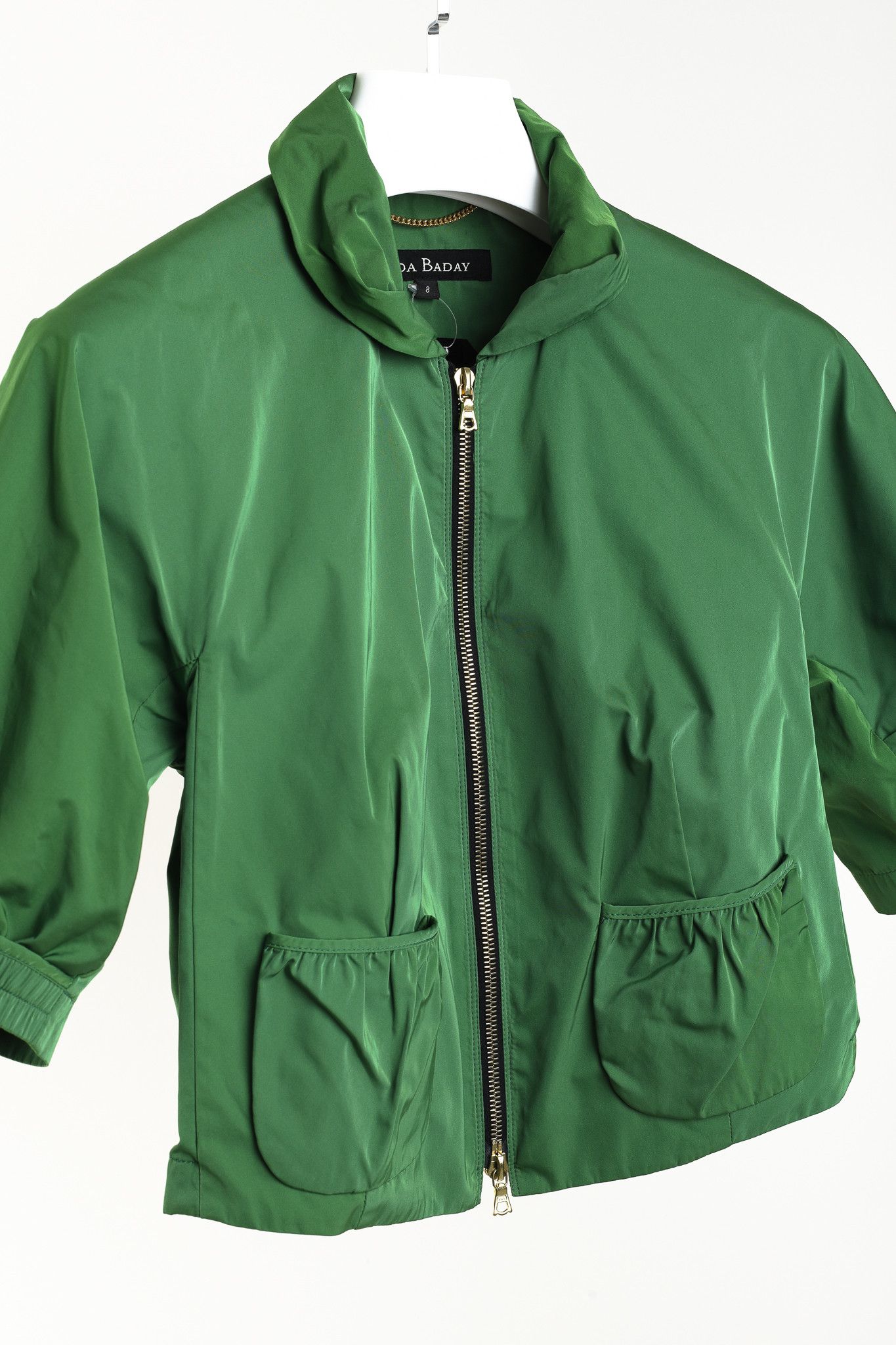 Other Lida Baday Green Radzimir Short-Sleeve Cropped Zip Jacket Size M / US 6-8 / IT 42-44 - 3 Thumbnail