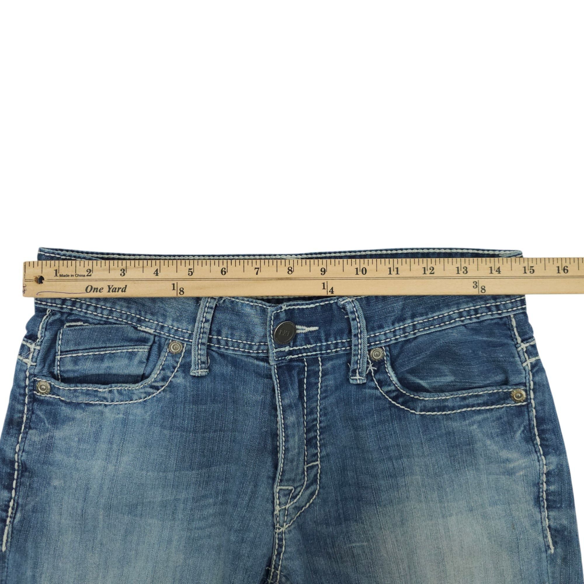 BKE BKE Carter Straight Leg Jeans Size 29XL Distressed Whiskered Size US 29 - 3 Thumbnail