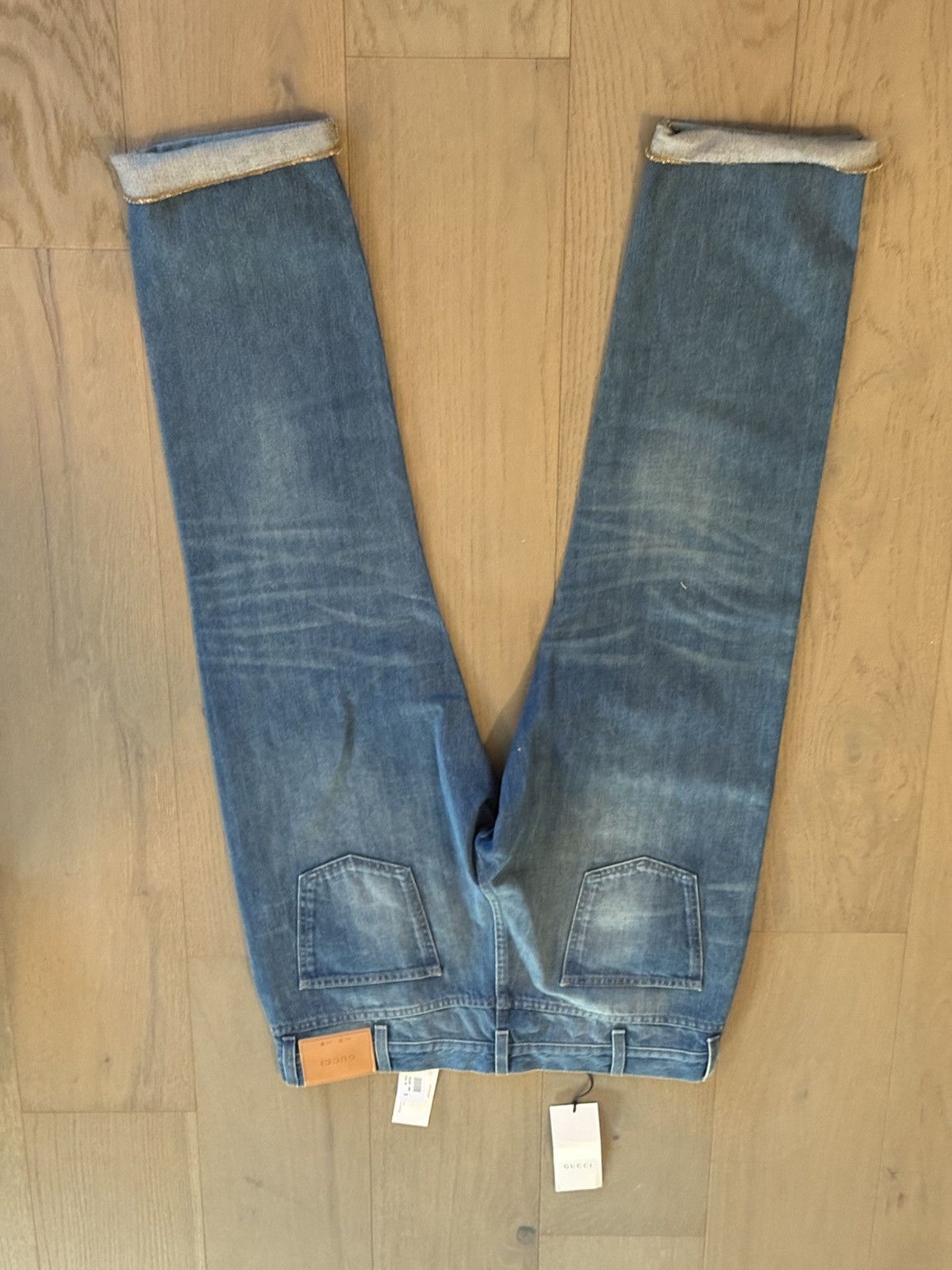 Gucci Gucci Snake Embroidered Denim Jeans – 2016 Collection Size US 38 / EU 54 - 5 Thumbnail