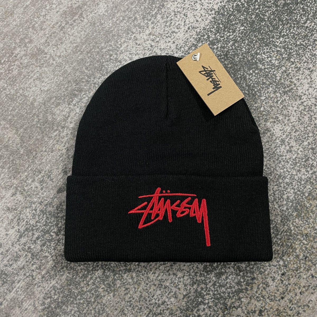 Stussy STUSSY “ BIG STOCK “ BEANIE BLACK Size ONE SIZE - 1 Thumbnail
