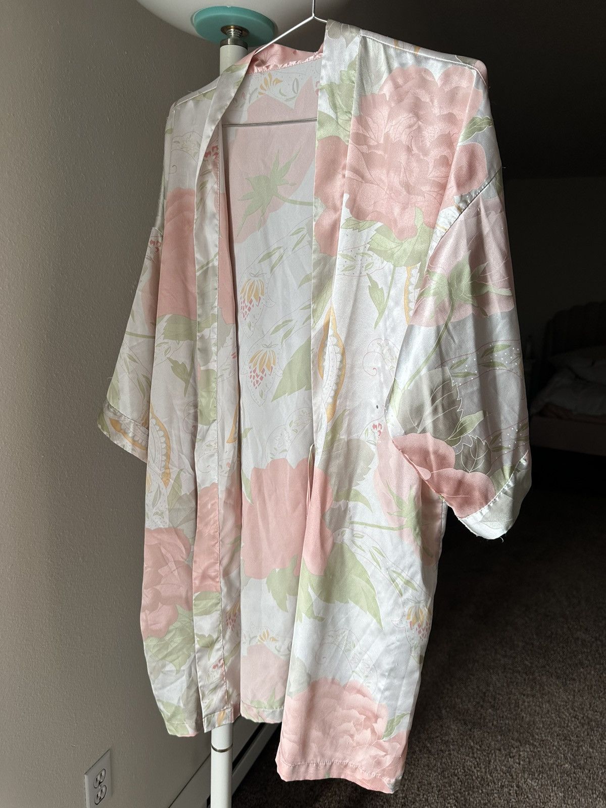 Vintage Silk Night Robe Size M / US 6-8 / IT 42-44 - 3 Thumbnail