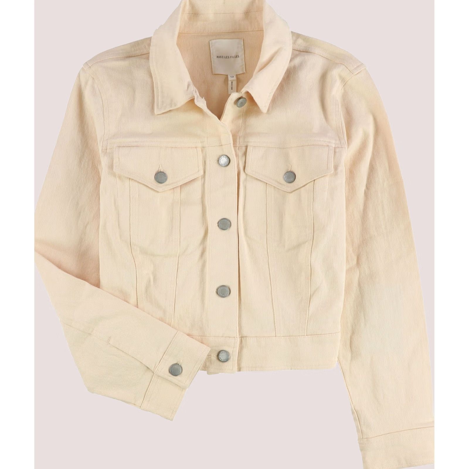 AVEC LES FILLES Avec Les Filles Womens Trucker Jacket ltbeige Size 12 Size XL / US 12-14 / IT 48-50 - 1 Thumbnail