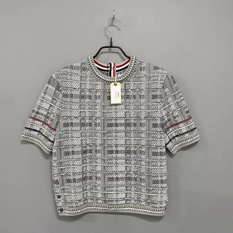 Thom Browne Thom Browne Slim Fit Gray Knit Short Sleeve Size XS / US 0-2 / IT 36-38 - 1 Thumbnail