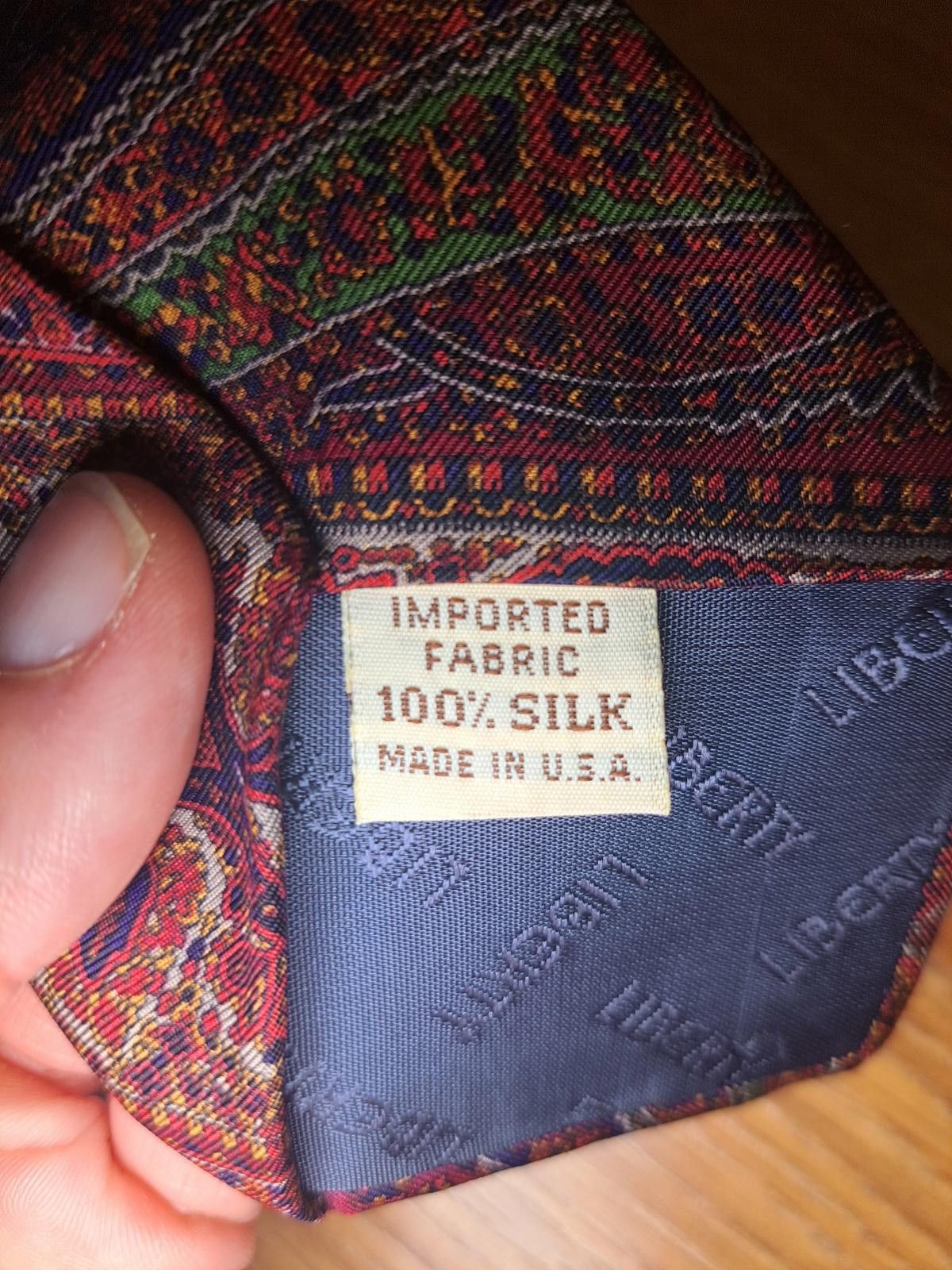 Other VINTAGE Liberty of London Silk Tie Red Floral Paisley Size ONE SIZE - 3 Thumbnail