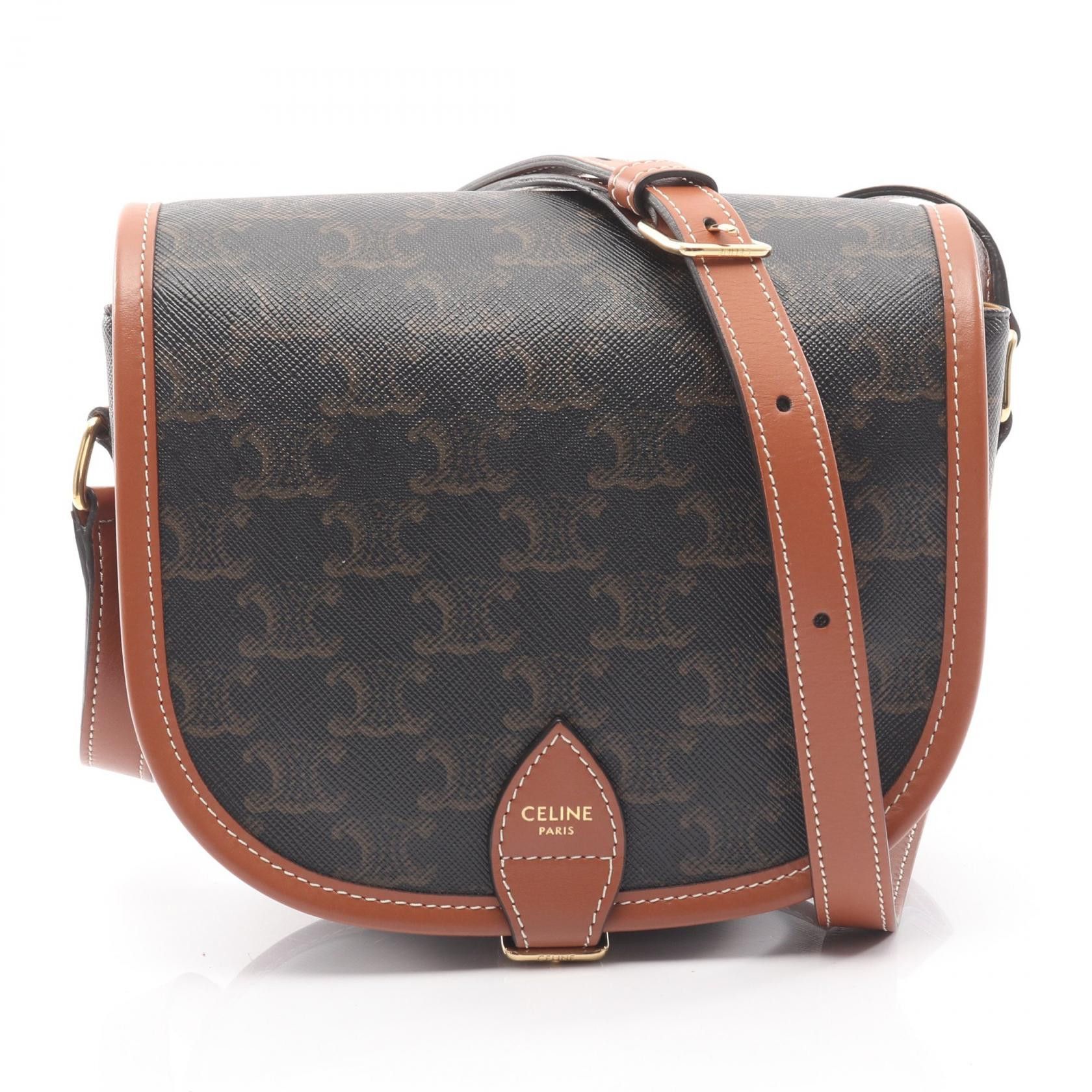 Celine Celine CELINE Folco Medium PVC Coated Canvas Shoulder Bag Textile Shoulder Bag DUTY FREE for USA Size ONE SIZE - 1 Thumbnail
