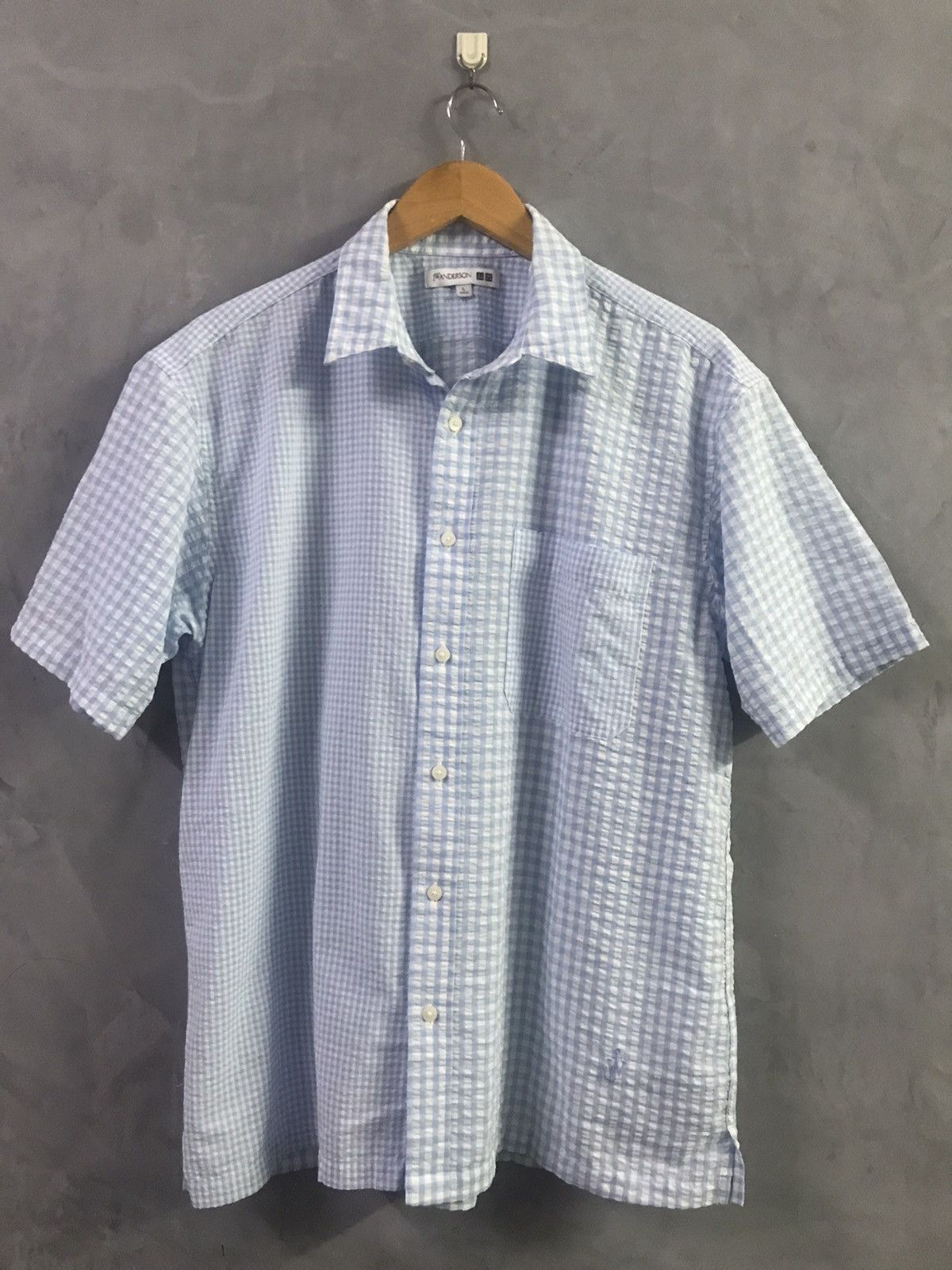 JW Anderson × Uniqlo J.W Anderson x Uniqlo Checkered Open Collar Button Up Shirt Size US L / EU 52-54 / 3 - 1 Thumbnail
