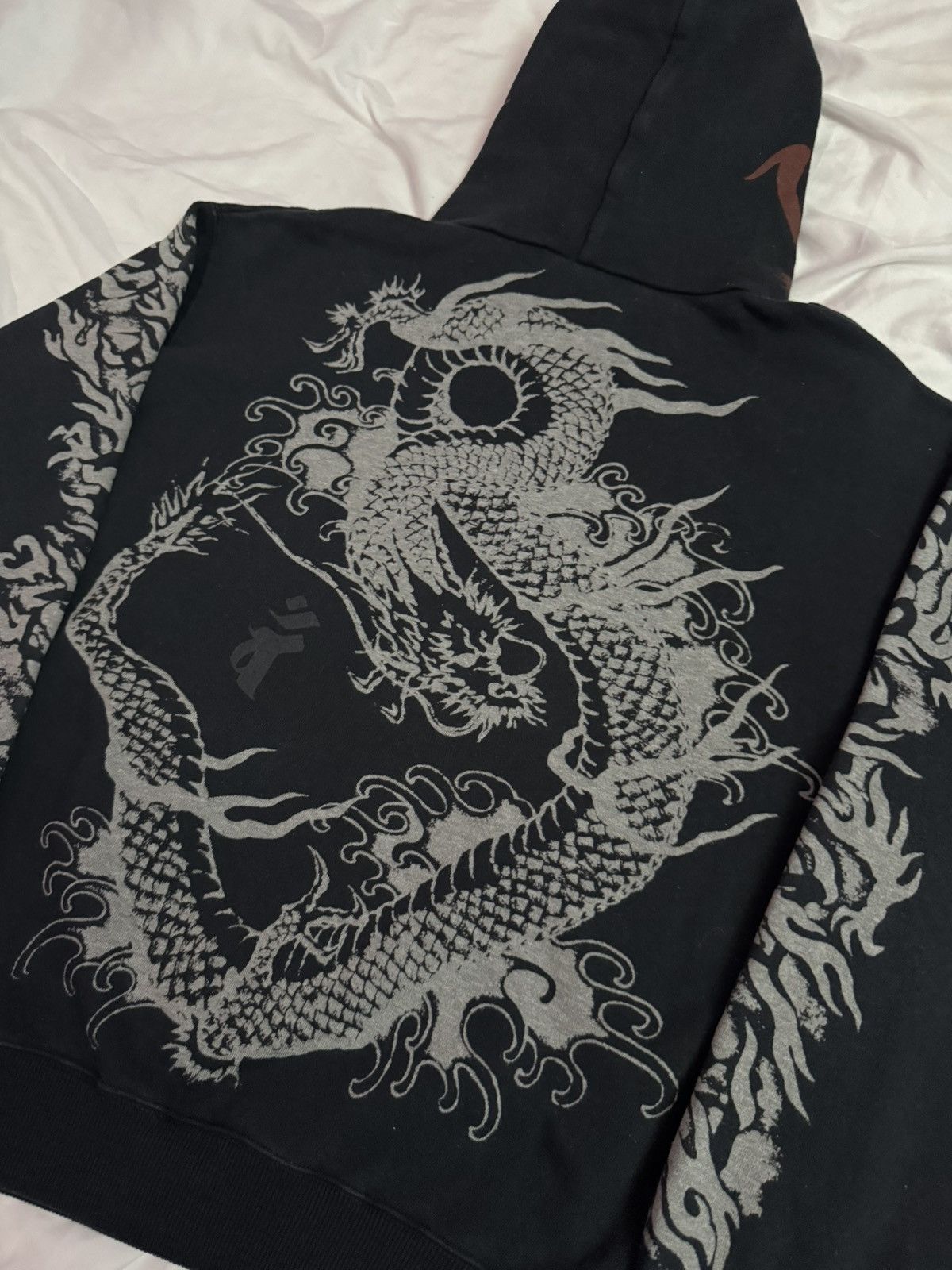 If Six Was Nine 2000s Archival Japanese Sukajan Dragon Pull Over Hoodie Size US L / EU 52-54 / 3 - 2 Thumbnail