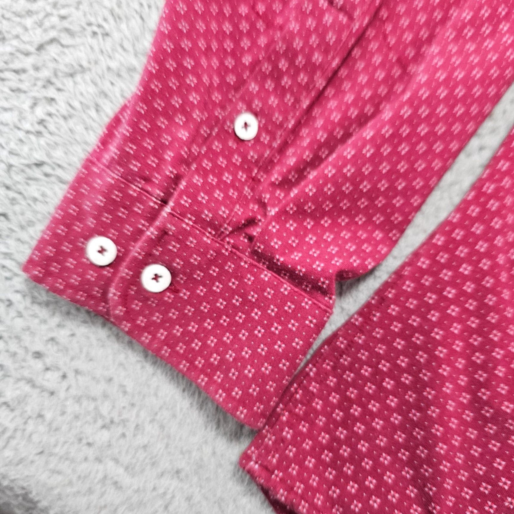 Vintage Buttercloth Red Geometric Button-Down Shirt Mens 3XL Regular Fit Long Sleeve Size US XXL / EU 58 / 5 - 4 Thumbnail