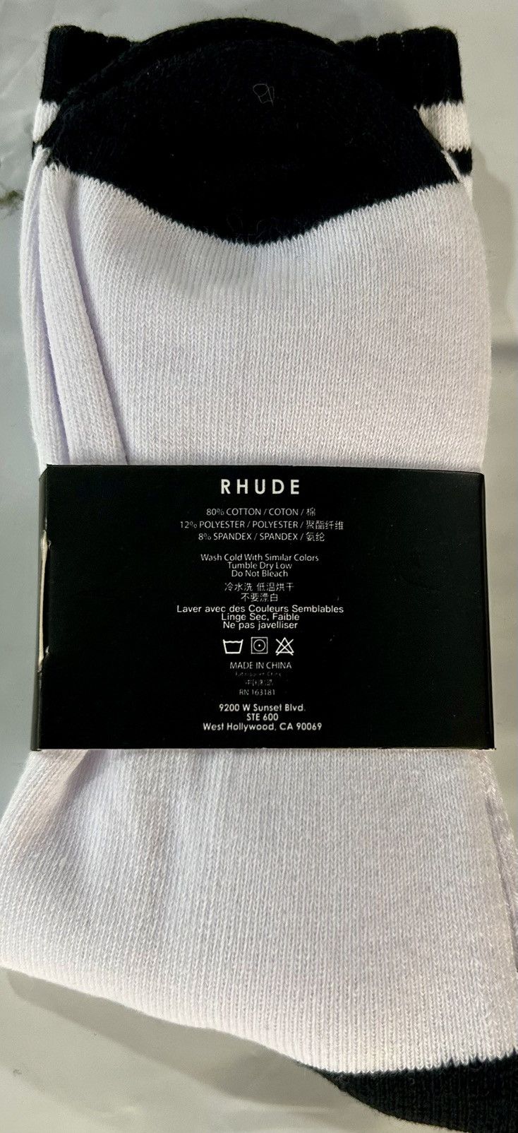 Rhude Rhude Scribble Logo Socks in the "White/Yellow/Black" Size ONE SIZE - 7 Thumbnail