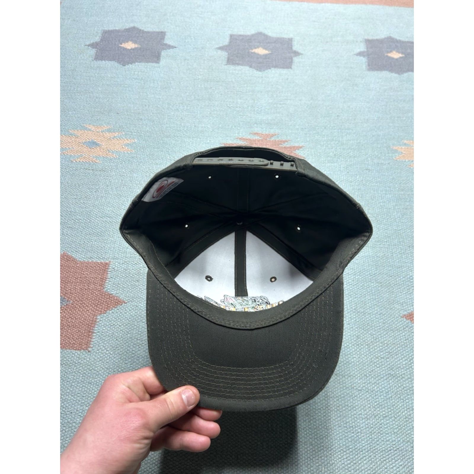 Vintage VINTAGE Animal Snapback Hat Cap Just Fish Bass Animal Nature Embroidered Adjustable Green Men's Adjustable Cap Hats Fish Theme Mens Size ONE SIZE - 5 Thumbnail