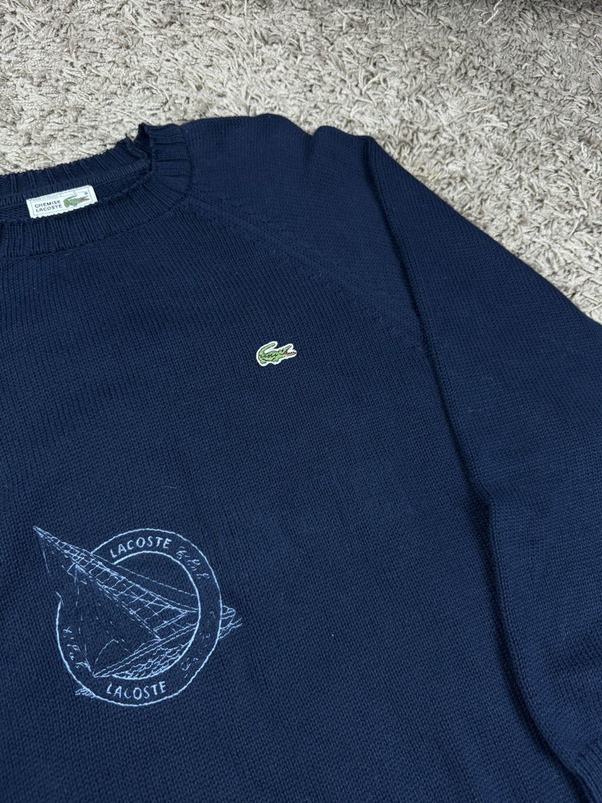 Lacoste Vintage sweater Lacoste original casual streetwear item Size US XL / EU 56 / 4 - 2 Thumbnail