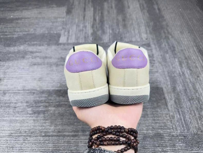 Gucci Gucci Pink Purple Dirty Sneakers Size 35-2505 Size US 4.5 / IT 34.5 - 3 Thumbnail