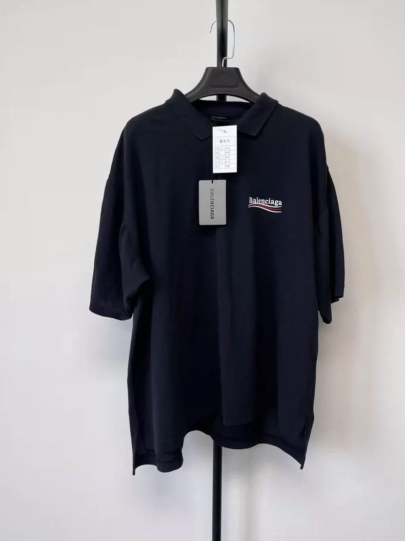 Balenciaga Balenciaga Logo Button Short Sleeve Polo Shirt Size US M / EU 48-50 / 2 - 1 Thumbnail