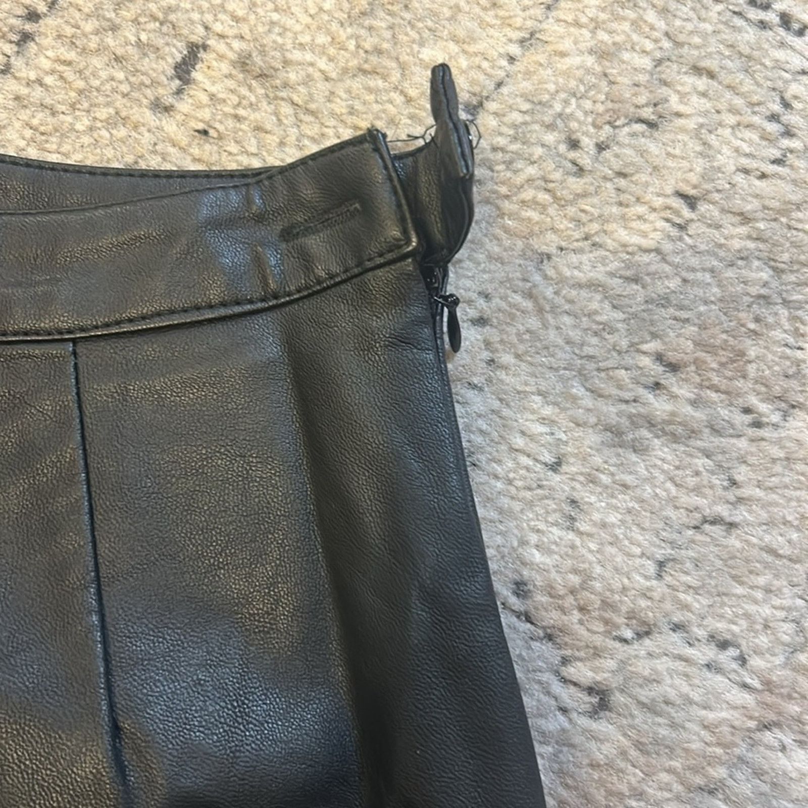 &Daughter Hot Miami Styles • Vegan leather skirt with side slit • S Size 26" / US 2 / IT 38 - 2 Thumbnail