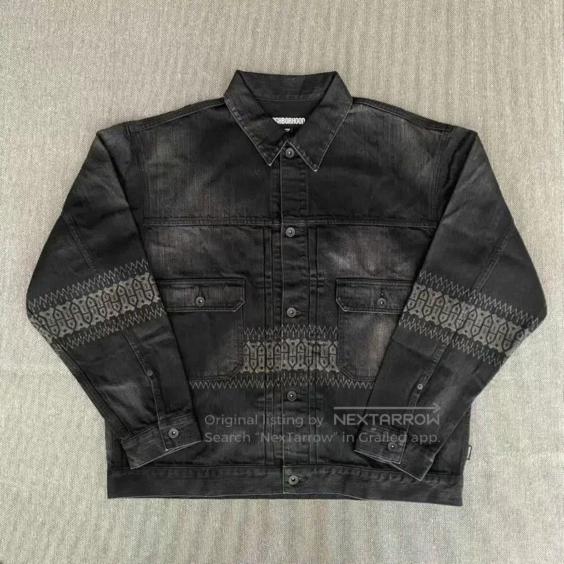 Neighborhood Neighborhood Black Soul Denim Jacket Size US XL / EU 56 / 4 - 1 Thumbnail