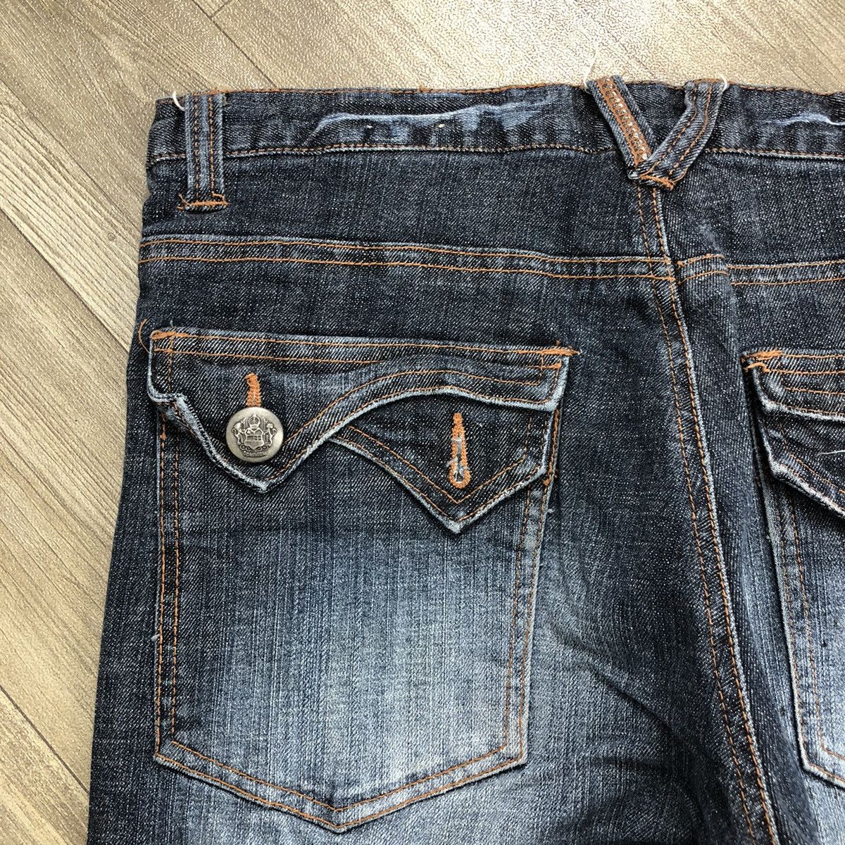 Japanese Brand 2000s Antfui Distressed Painted Lgb Goa Bootcut Flared Jeans Size US 28 / EU 44 - 16 Thumbnail