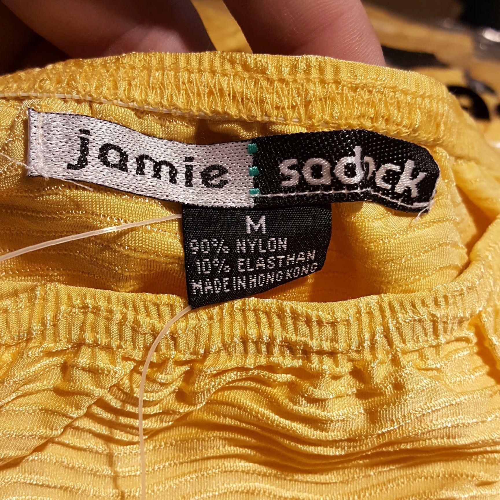 Vintage VINTAGE Jamie Sadock Yellow Nylon Stretch High Rise Briefs Panties Underwear Womens M Size 32" / US 10 / IT 46 - 5 Thumbnail