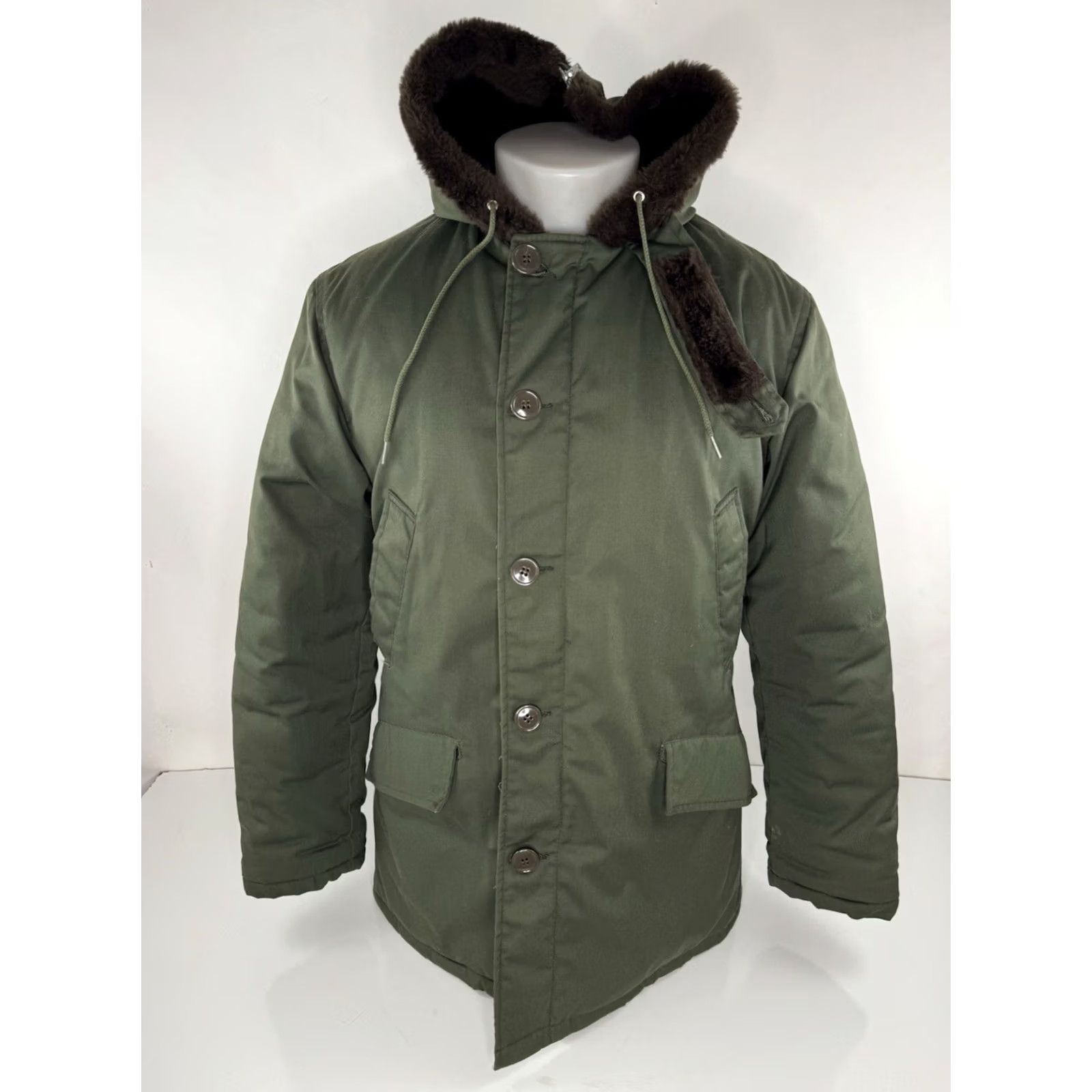 Vintage LL BEAN Cursive Vintage Hooded Mens 38 Chore Ranch Field Hunting Parka Jacket Shirt? Size US XXS / EU 40 - 2 Thumbnail