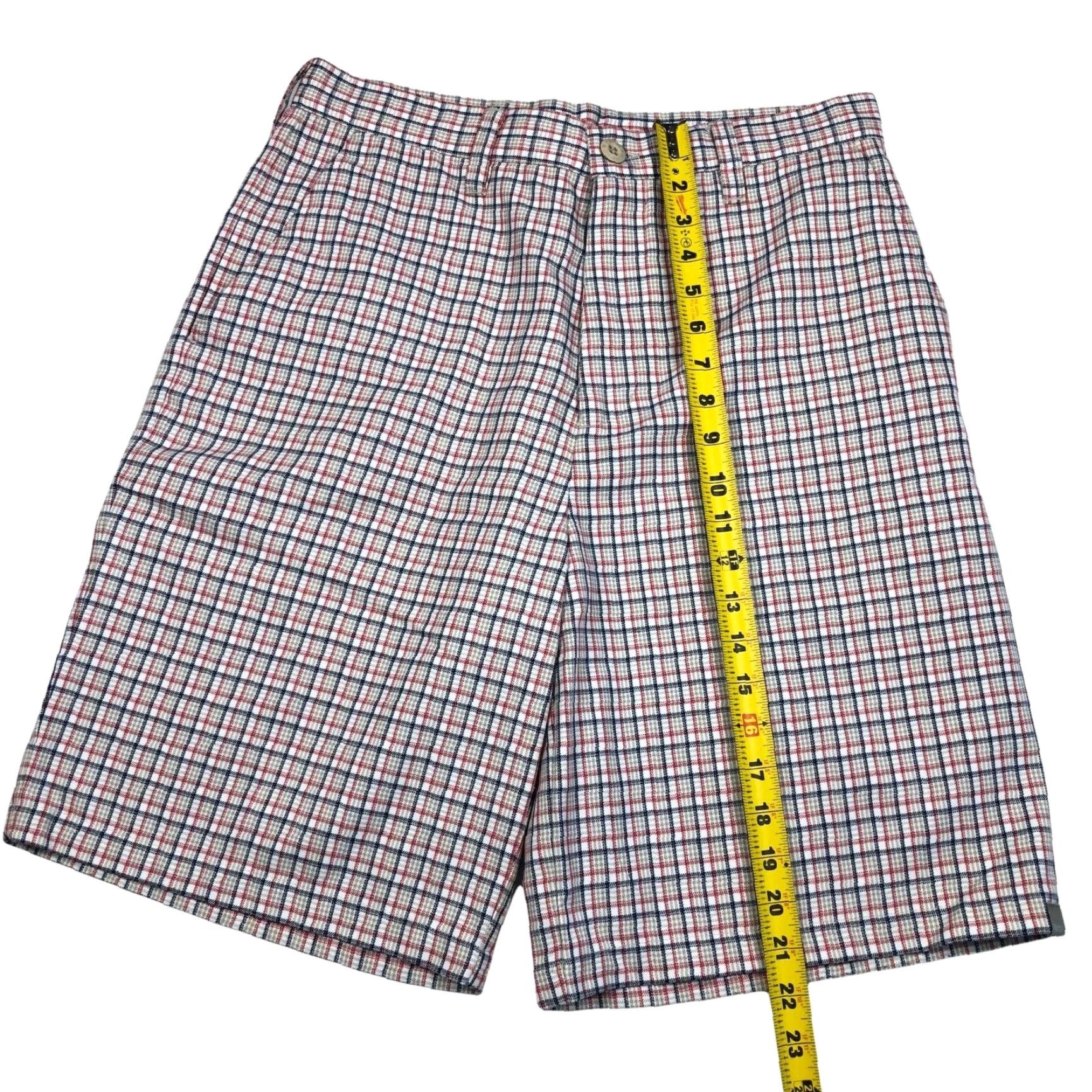 Katin Katin Men's Polyester/Rayon Flat Front Shorts Blue/Red/Tan Plaid • Size 32 Size US 32 / EU 48 - 7 Thumbnail