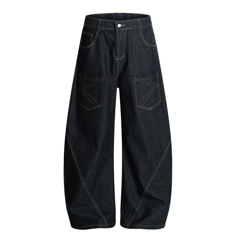 Japanese Brand Retro washed men's high street cleanfit loose jeans Size US 32 / EU 48 - 1 Thumbnail