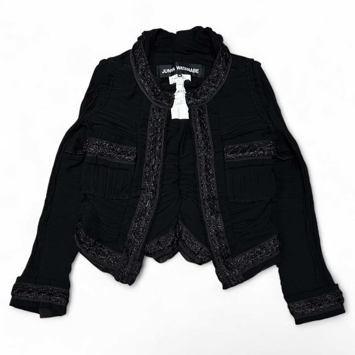 Junya Watanabe Junya Watanabe CDG Embroidered Trim Ruched Fitted Jacket Size US M / EU 48-50 / 2 - 1 Thumbnail