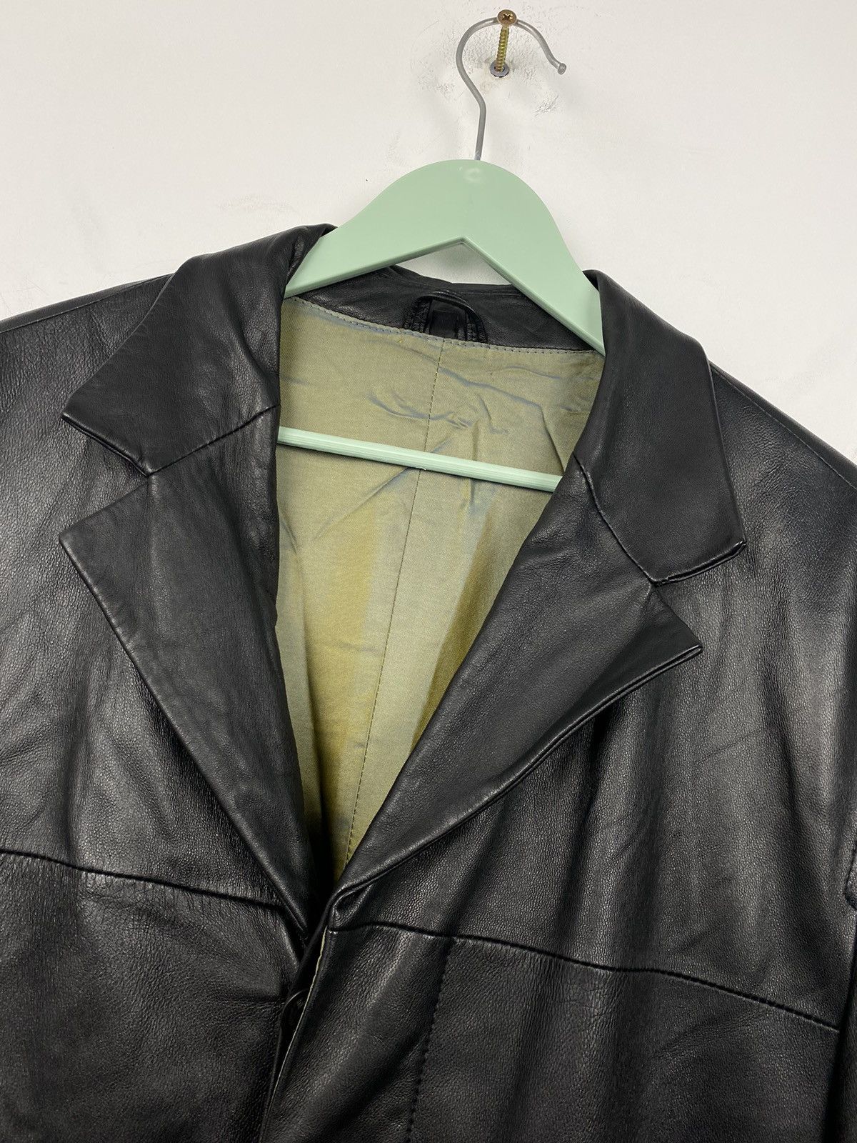 Versace Vintage Versace Classic V2 Leather Coat Jacket Prada Size US XL / EU 56 / 4 - 2 Thumbnail