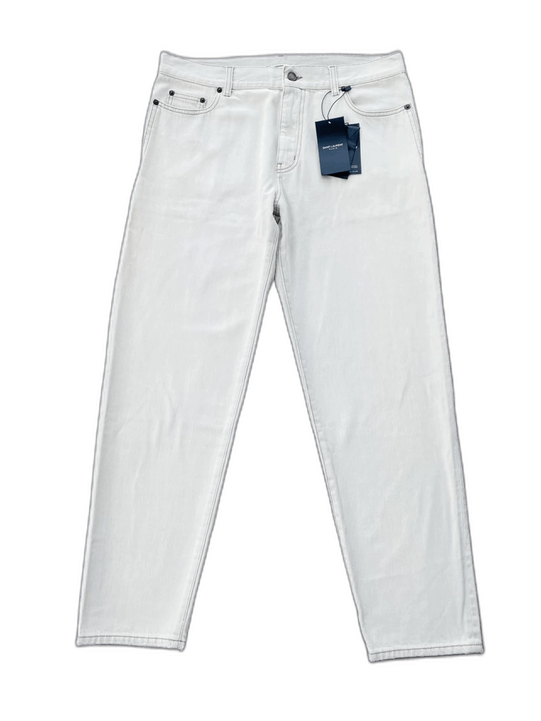 SAINT LAURENT Gray White Pocket Trousers-yf