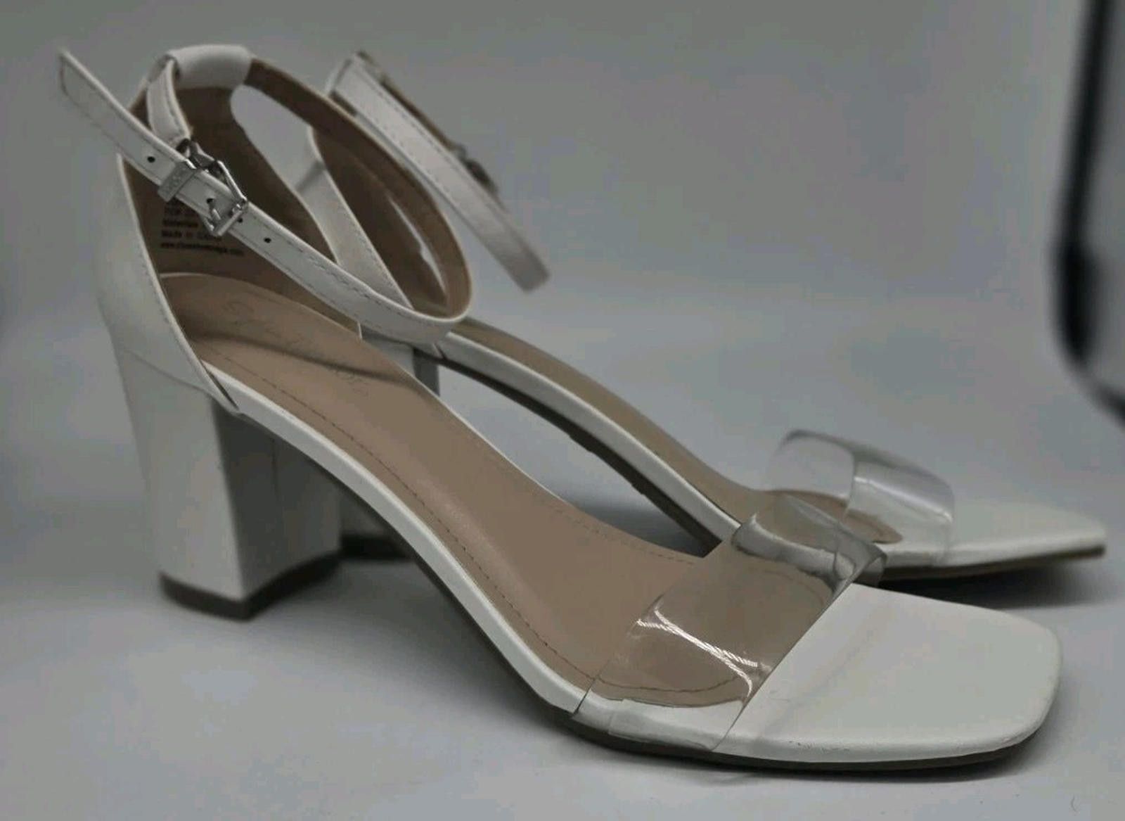 Other Sophia Taylor White Heels Clear Open Toe Style Lynn Sz 10 M Size US 10 / IT 40 - 4 Thumbnail
