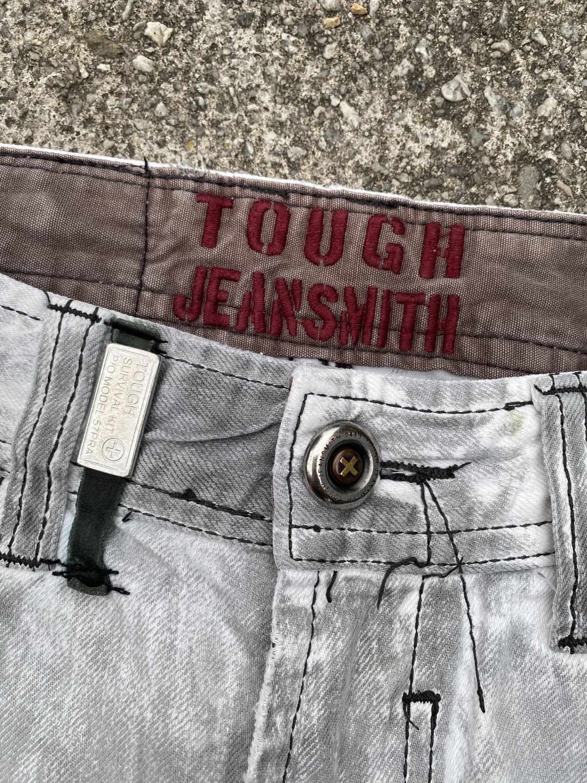 Japanese Brand × Tornado Mart 1990s - Tough Jeansmith Distressed Claws Mark Design Jeans Size US 32 / EU 48 - 17 Thumbnail