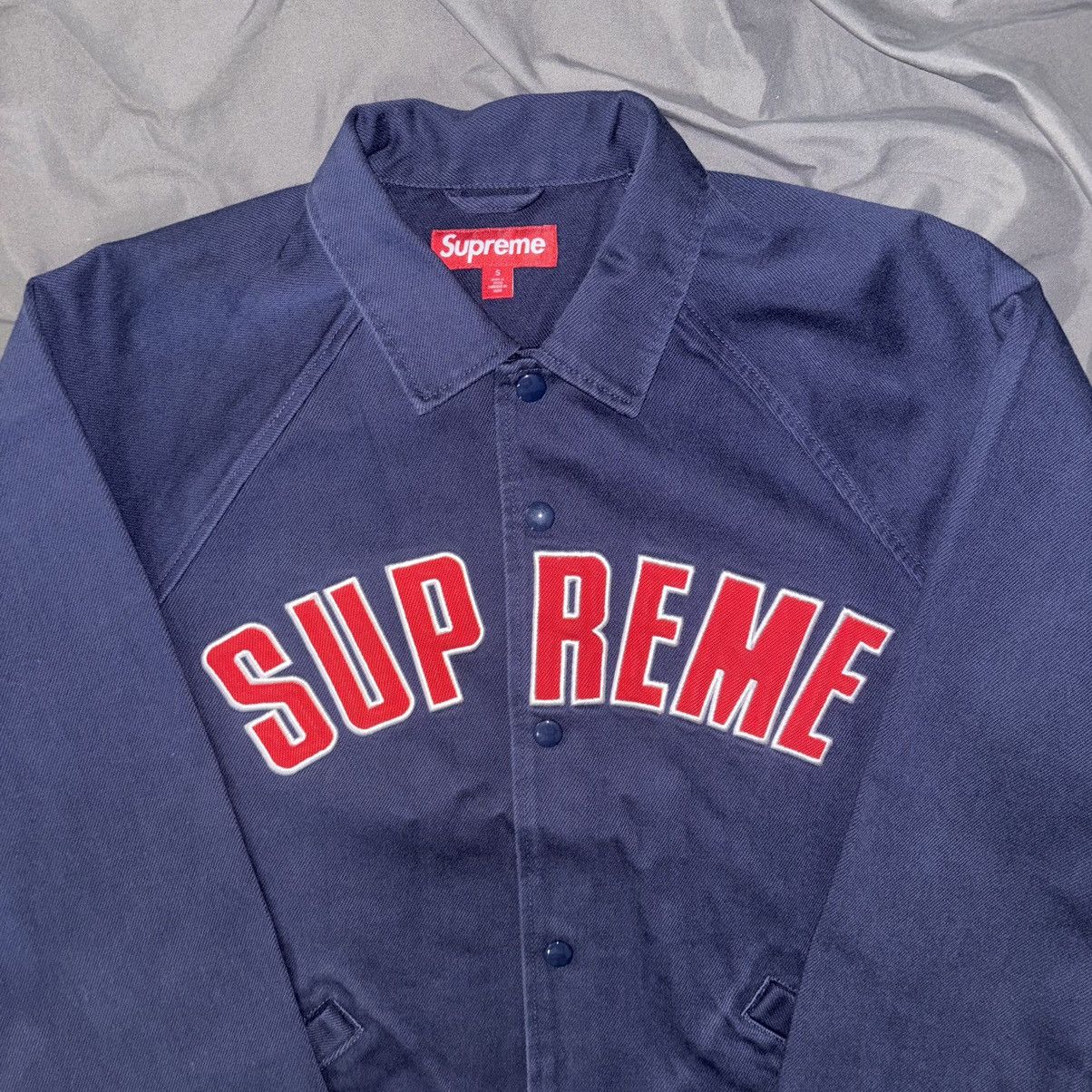 Supreme Arc Denim Coaches Jacket Navy Blue Mens Size Small
