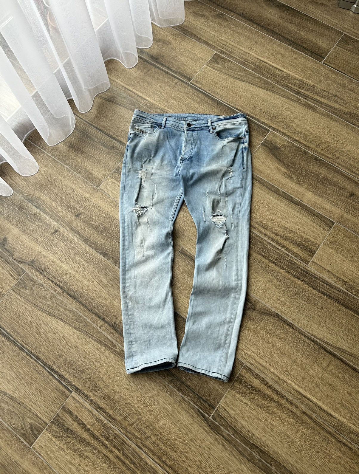 Diesel Black Gold Diesel light denim distressed jeans mens rare drip y2k Size US 36 / EU 52 - 1 Thumbnail