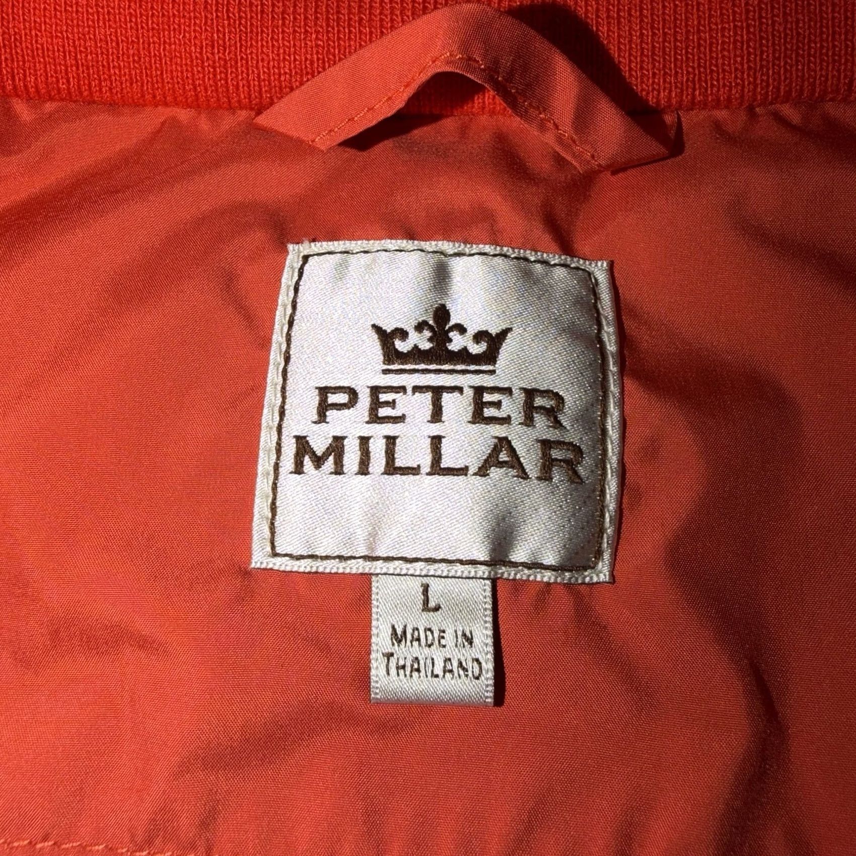 Peter Millar VINTAGE Peter Millar Bomber Jacket Orange Classic Size Large Men's Golf Preppy 90s Style Short Sleeve? Size US L / EU 52-54 / 3 - 5 Thumbnail