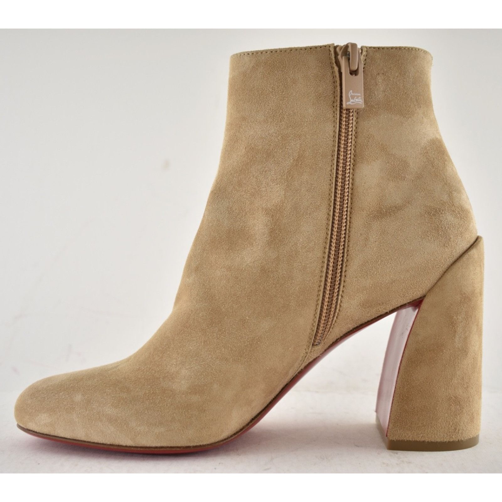Christian Louboutin Christian Louboutin Turela 85 Beige Suede Ankle Boot 37 Size US 6 / IT 36 - 10 Thumbnail