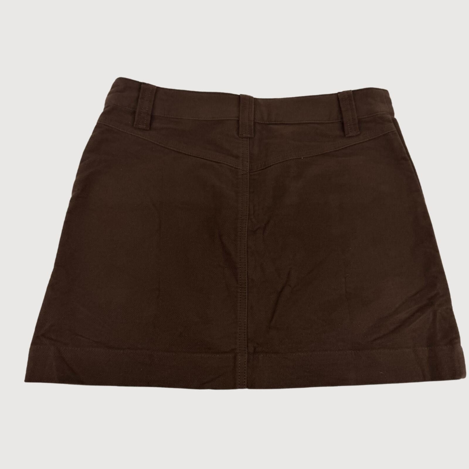 Madewell Madewell NWT Utility Twill Mini Skirt Chocolate 0 Size 25" / US 0 / IT 36 - 3 Thumbnail
